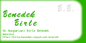benedek birle business card